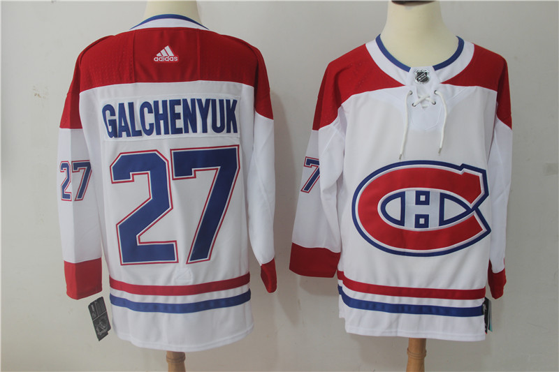 Men Montreal Canadiens 27 Galchenyuk White Hockey Stitched Adidas NHL Jerseys